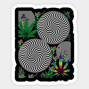 420 Optical illusion Sticker